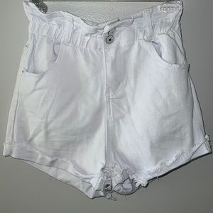 Women’s White Paperbag shorts. Size Small. Brand New. Never Worn.